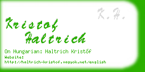 kristof haltrich business card